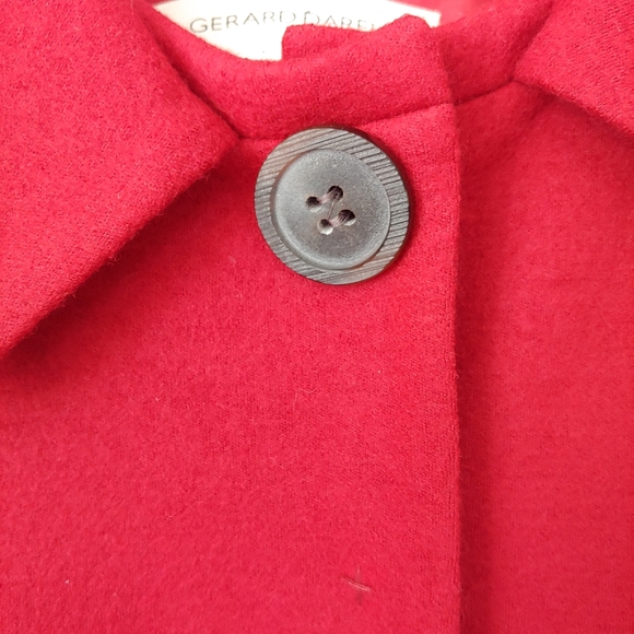 Gerard Darel Wool Button Up Collared Jacket Red Size 8 - Picture 13 of 16